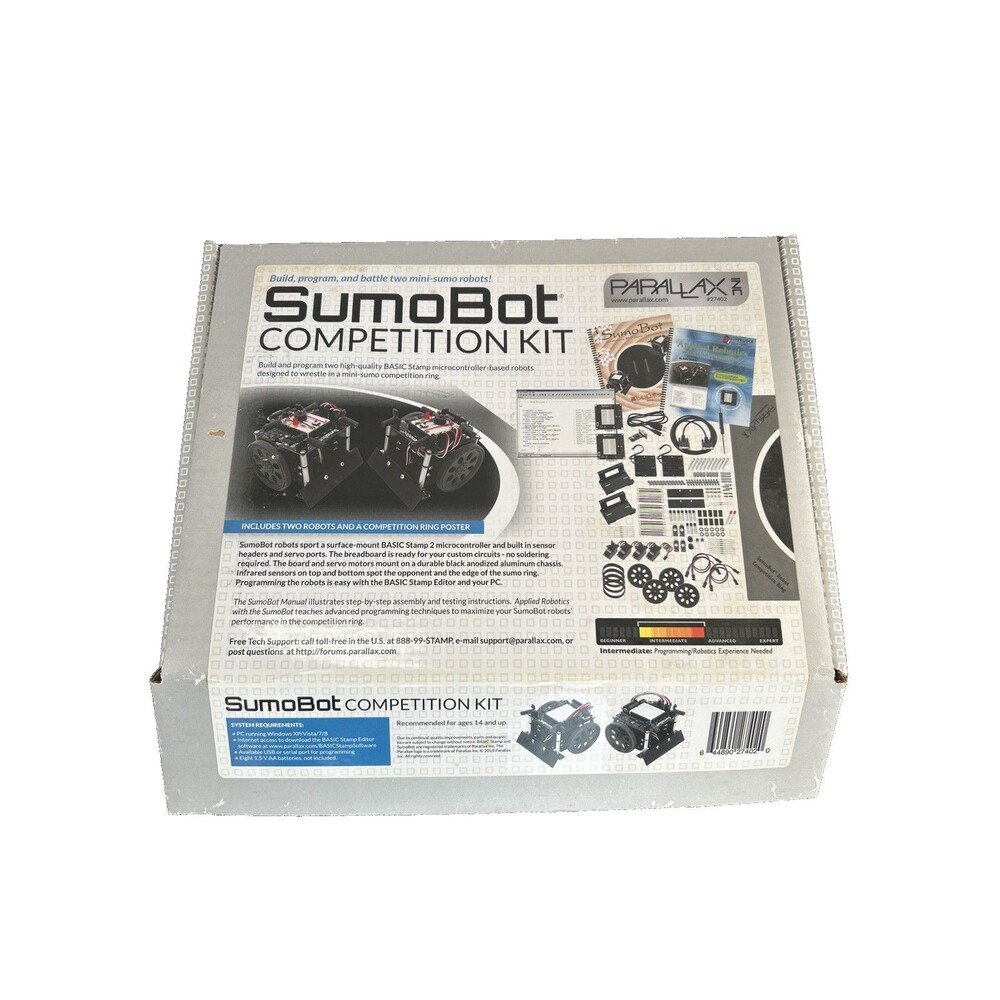 PARALLAX INC 27402  SumoBot Robots Competition Kit Applied Robotics Age 14+